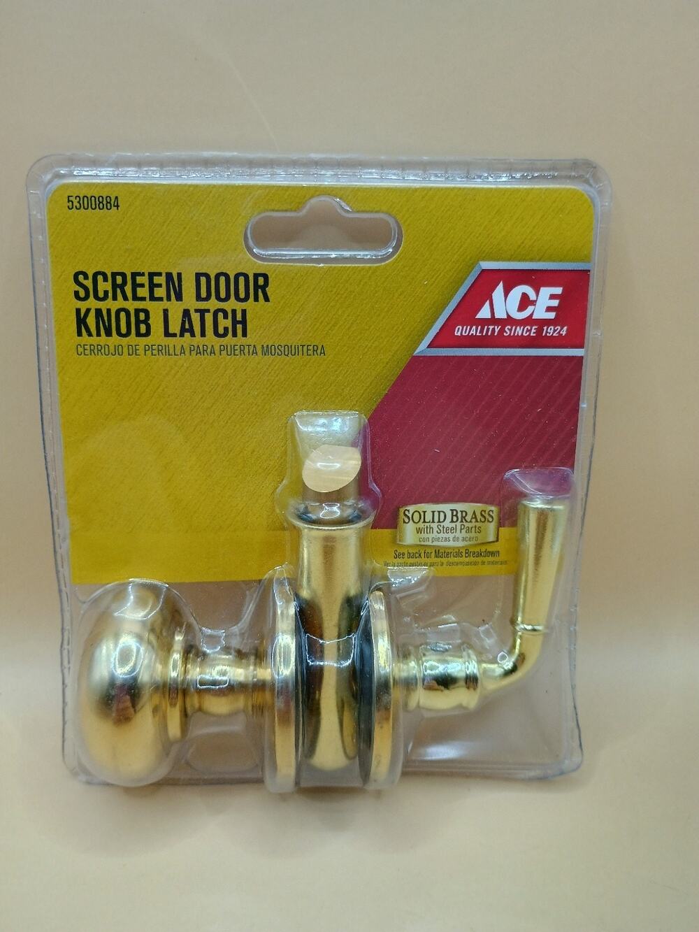 Ace Bright Brass Brass Screen Storm Door Latch 1 pk